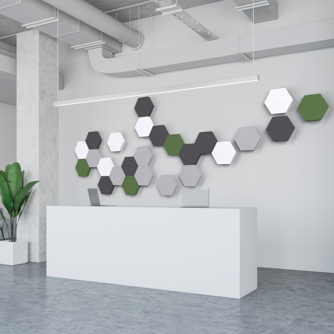 Hush Light Hexagon Acoustic Panel