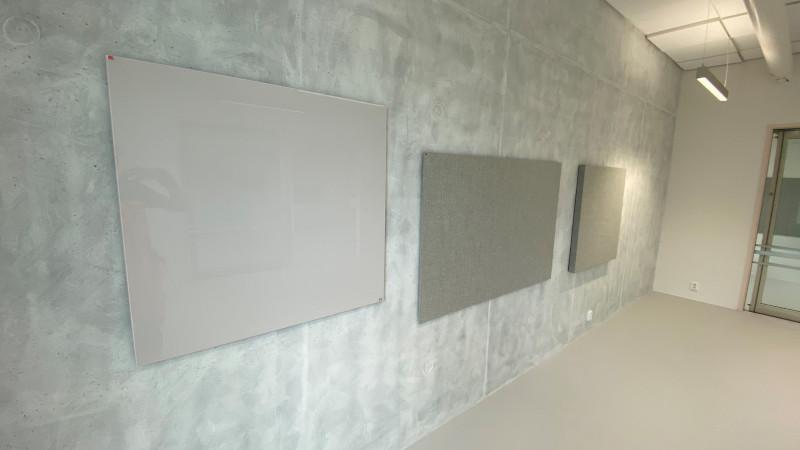 Hush Acoustic panels, glass writing board