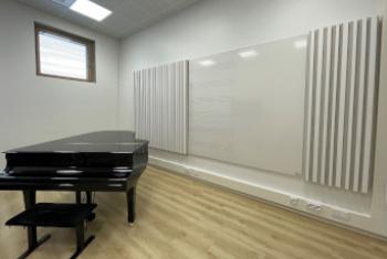 Sky Whiteboard with music lines